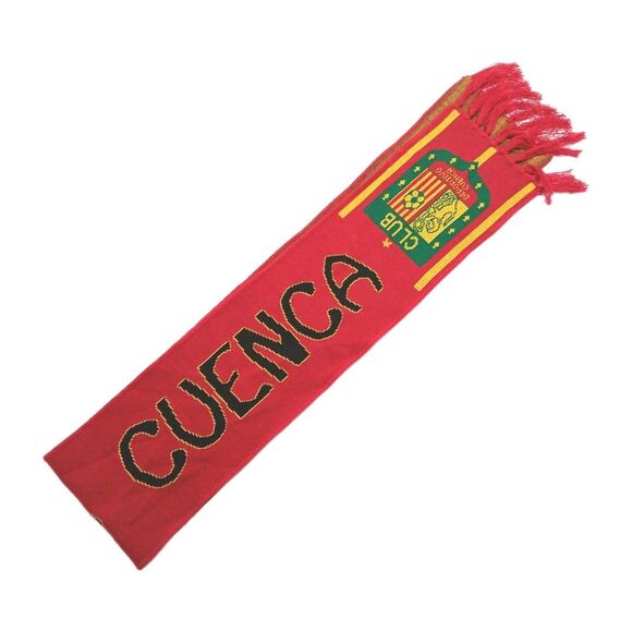 Deportivo Cuenca Scarf Wrap Soccer Futbol Red Black Yellow - Picture 4 of 5
